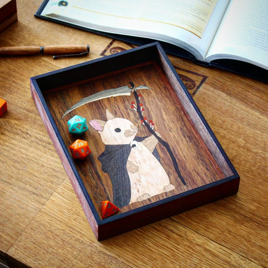marquetry dice tray