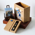 altered wooden deck box, accessory for trading card game
