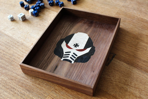 black templar from Warhammer inspired dice tray