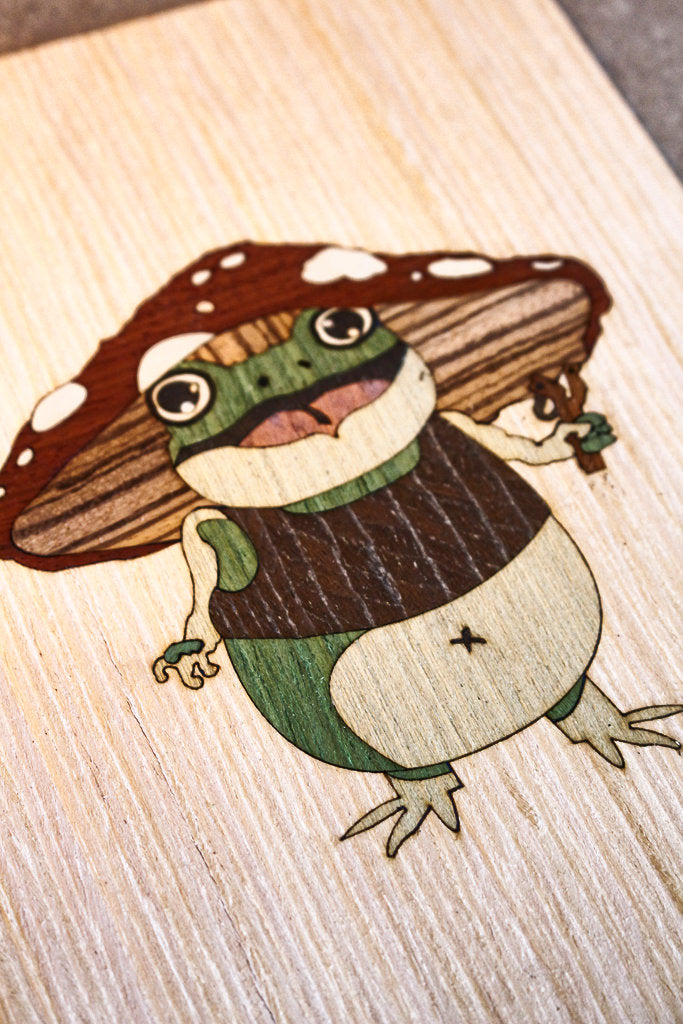 mushroom-frog marquetry