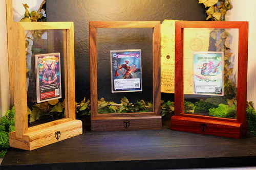 Cadres de cartes TCG en bois massif