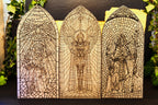 panneaux décoratifs gravés bois Warhammer 40K. Décoration univers Warhammer 40K