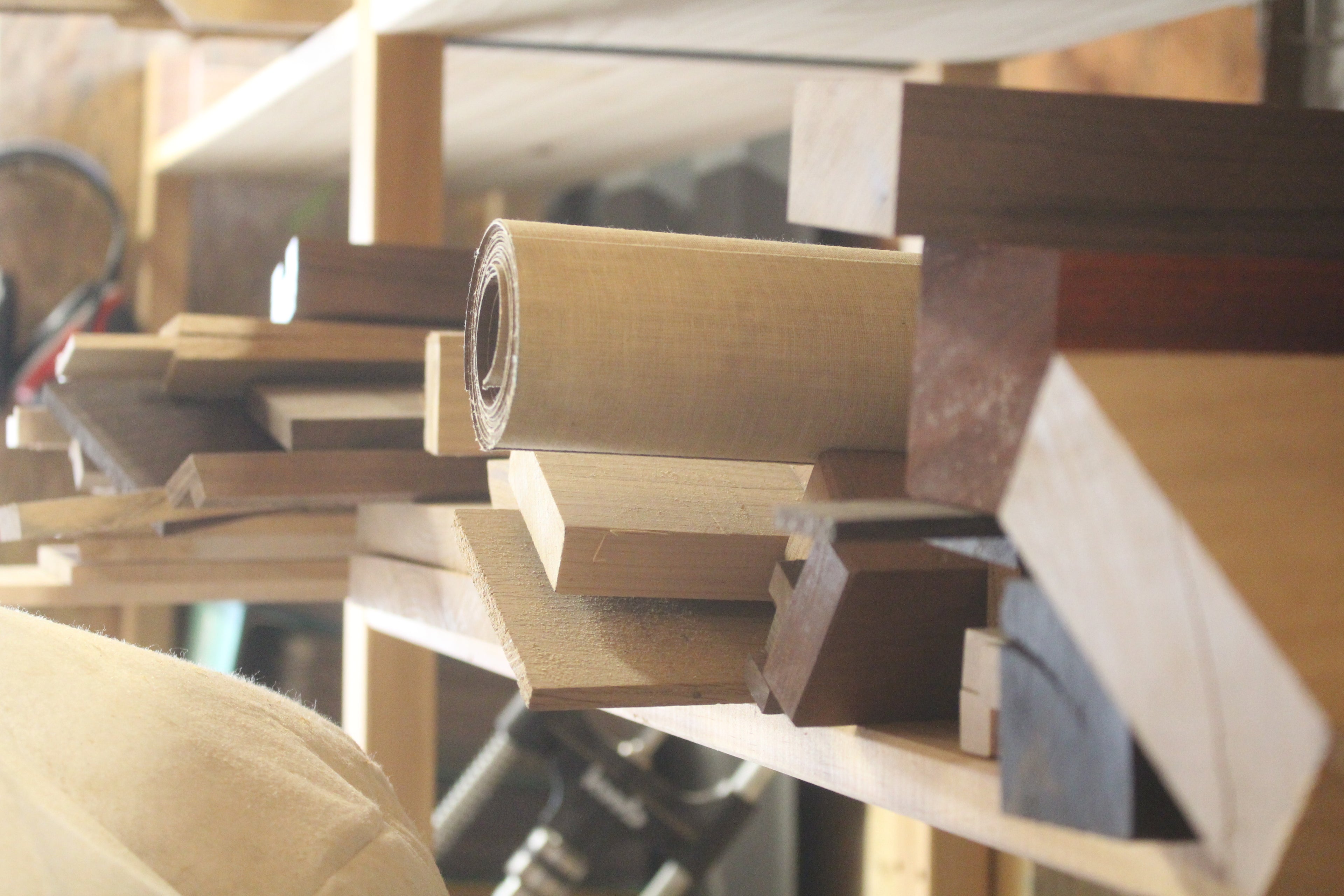 wood and veneer stock pile